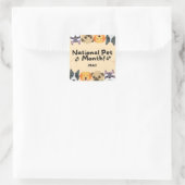 Sticker Carré Mois national des animaux (Sac)