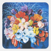 Sticker Carré Moise Kisling, Bouquet of Tulips, (Devant)