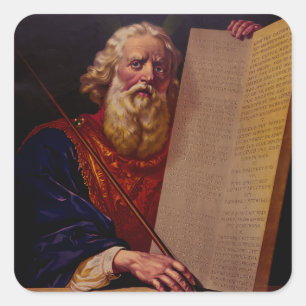 Sticker Carré Moïse le prophète sur le mont Sinaï – Épopée haute