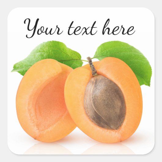 Sticker Carré Moitié abricot (Devant)