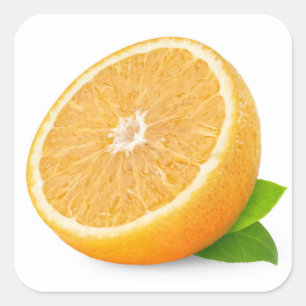 Sticker Carré Moitié d'orange