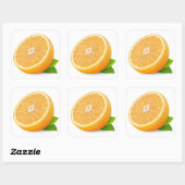Sticker Carré Moitié d'orange (Feuille)