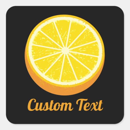 Sticker Carré Moitié orange (Devant)