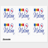 Sticker Carré Moldavie (Feuille)