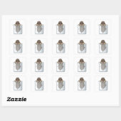 Sticker Carré Mole avec tasse de mesure (Feuille)