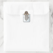 Sticker Carré Mole avec tasse de mesure (Sac)