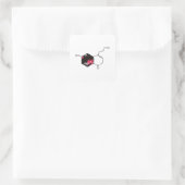 Sticker Carré molécule chimique avec vue spatiale (Sac)