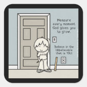 Sticker Carré Moments mesurables (Devant)