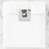 Sticker Carré Mon Affenpinscher A Mangé Mon Plan De Leçon (Sac)