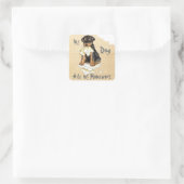 Sticker Carré Mon Airedale A Mangé Mes Devoirs (Sac)
