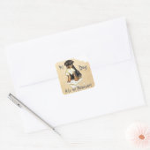 Sticker Carré Mon Airedale A Mangé Mes Devoirs (Enveloppe)