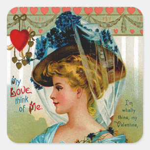 Sticker Carré Mon amour Pensez à moi