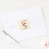 Sticker Carré Mon Chat Appelle Un Chat Orange Cute (Enveloppe)