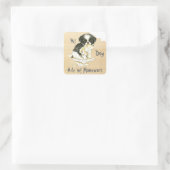 Sticker Carré Mon Chin Japonais A Mangé Mes Devoirs (Sac)