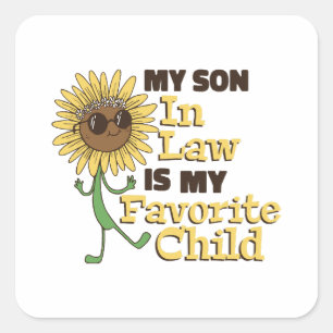 Sticker Carré Mon Fils En Droit Est Ma Famille D'Enfants Préféré