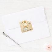 Sticker Carré Mon Golden Mate Mes devoirs (Enveloppe)