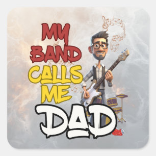 Sticker Carré Mon groupe m'appelle papa - Fête des pères