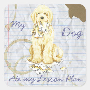 Sticker Carré Mon Komondor Mangé Mon plan de leçon