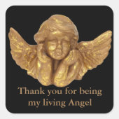 Sticker Carré Mon Merci Living Angel (Devant)