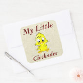 Sticker Carré Mon petit chickadee (Enveloppe)