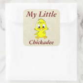 Sticker Carré Mon petit chickadee (Sac)