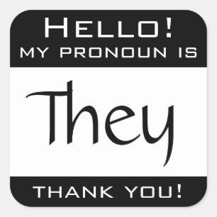 Sticker Carré Mon pronom est LEUR