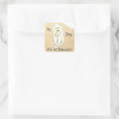 Sticker Carré Mon Samoyed Ate my Homework (Sac)