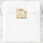 Sticker Carré Mon Setter Anglais A Mangé Mes Devoirs (Sac)