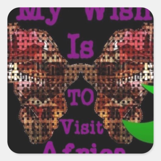 Sticker Carré Mon souhait (Devant)