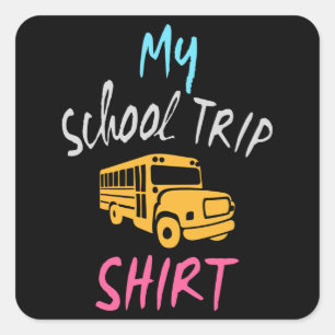 Sticker Carré Mon T-Shirt de Voyage Scolaire