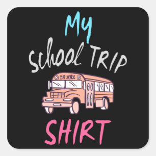 Sticker Carré Mon T-Shirt de Voyage Scolaire