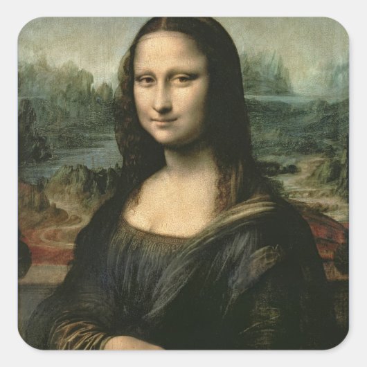Sticker Carré Mona Lisa, c.1503-6 (Devant)