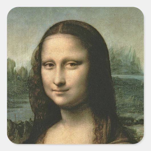 Sticker Carré Mona Lisa, c.1503-6 (Devant)