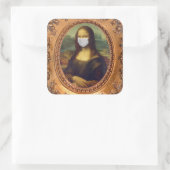 Sticker Carré Mona lisa dans un masque chirurgical leonardo da V (Sac)