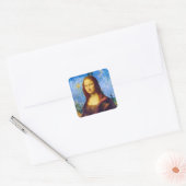 Sticker Carré Mona Lisa et Van Gogh (Enveloppe)