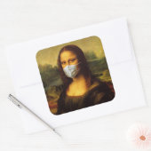 Sticker Carré "Mona Lisa masquée" (Enveloppe)