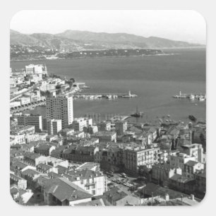 Sticker Carré Monaco Principauté vintage Monte Carlo port 1970