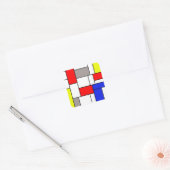 Sticker Carré Mondrian (Enveloppe)