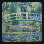 Sticker Carré Monet - Champ de pavot à Argenteuil<br><div class="desc">Champ de pavot à Argenteuil,  célèbre peinture de Claude Monet.</div>