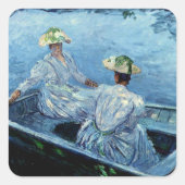 Sticker Carré Monet - Le Blue Rowboat (Devant)