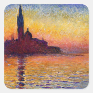 Sticker Carré Monet - San Giorgio Maggiore à Dusk,