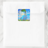 Sticker Carré Monet Woman avec un parasol (Sac)