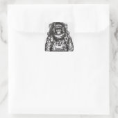 Sticker Carré Monkey Astronaut (Sac)