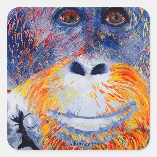 Sticker Carré Monkey boy (Devant)