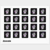 Sticker Carré Monkey Space (Feuille)