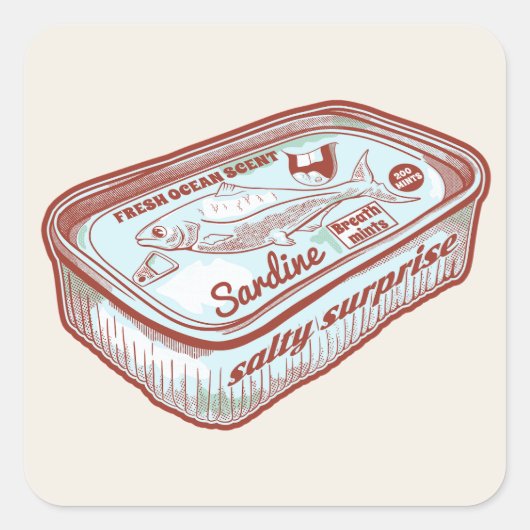 Sticker Carré Monnaie à haleine amusante (Devant)