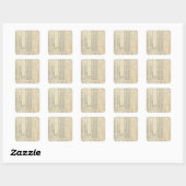Sticker Carré Monnaie américaine (Feuille)