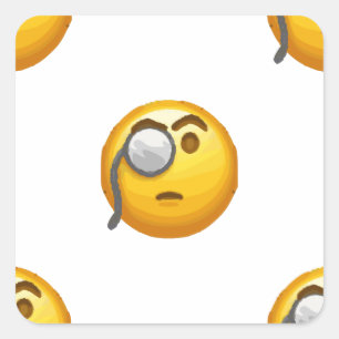 Sticker Carré monocle émoji