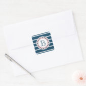 Sticker Carré Monogram design (Enveloppe)