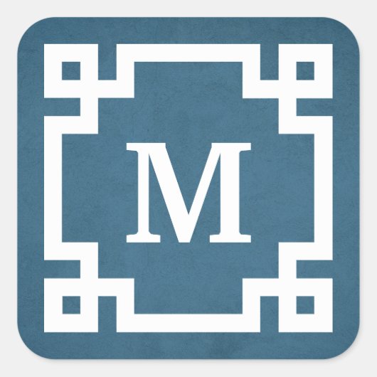 Sticker Carré Monogram design (Devant)